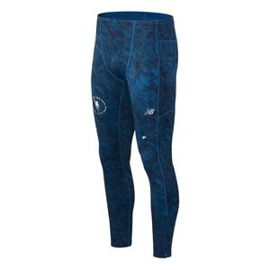 NWT new Balance Men's small NYC Marathon Printed Impact Run Tight Blue